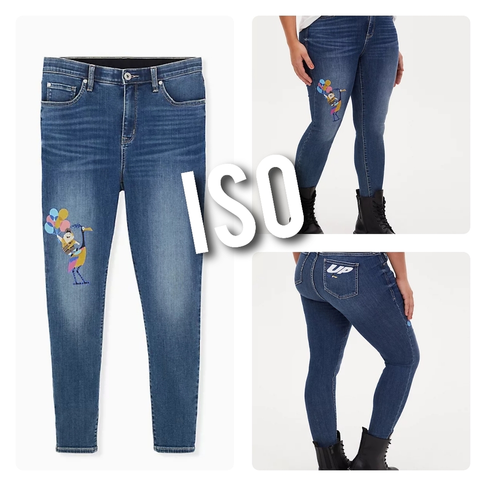 **ISO** Torrid Disney Pixar Up jeans size 10